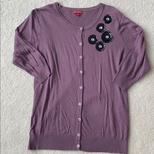 Beaded floral cardigan